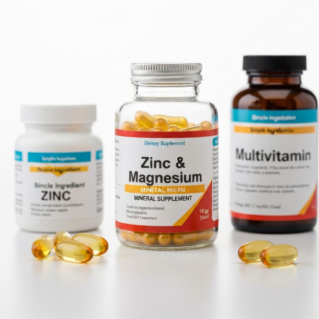 Zink-Magnesium Mineralstoff-Supplement Flasche